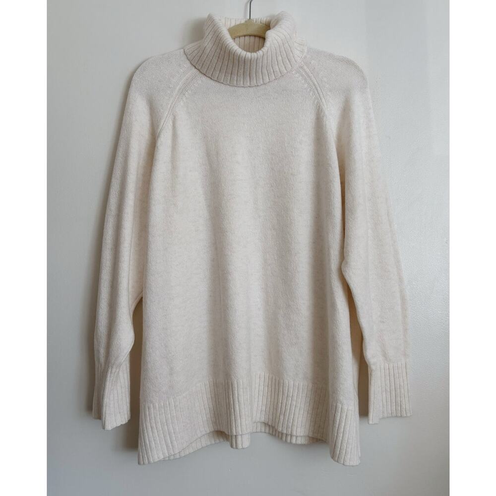 Cream Old Navy Turtleneck Cotton Sweater XL
